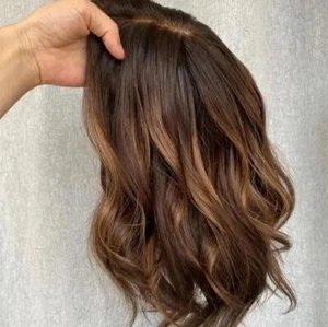 Ombre Brown Blonde Lace Wig Highlights Human Hair 13x4 Lace Front Wig for Women - Picture 1 of 8