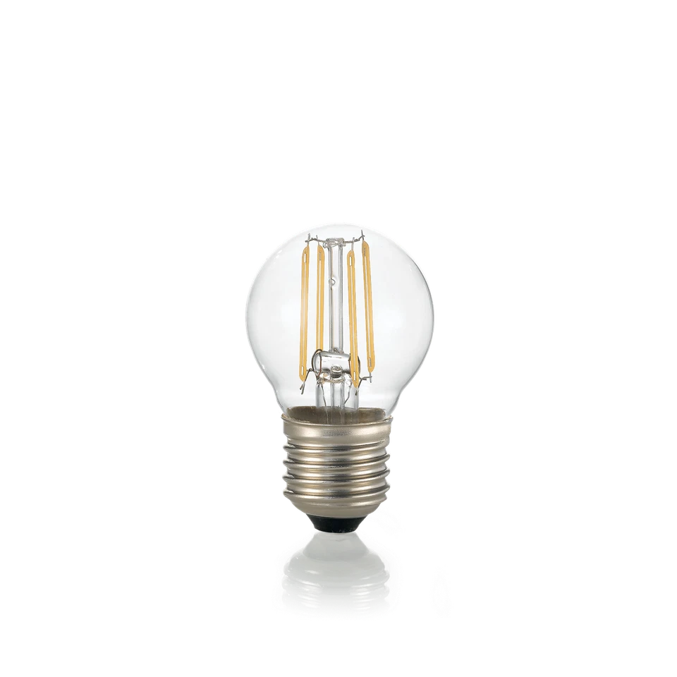 Lampadina E27 led 4w sfera vetro trasparente luce calda - Immagine 1 di 1