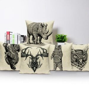 Nordic Cute Cartoon Animal Cushion Cover for Sofa Car Bed Elephant Pillowcase