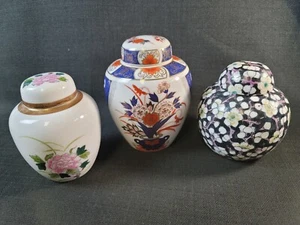 Lot Vintage Japanese Porcelain Ginger Jar - Picture 1 of 11