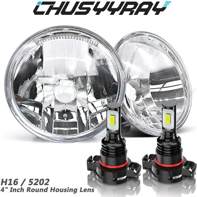 Pair 4" Inch Round Fog Lights Lamp For GMC Acadia 2007 2008 2009 2010 2011 2012 - Image 1 of 4