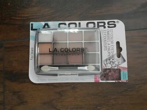LA COLORS 12 COLORS EYESHADOWS PALETTE SATIN FINISH - Picture 1 of 5