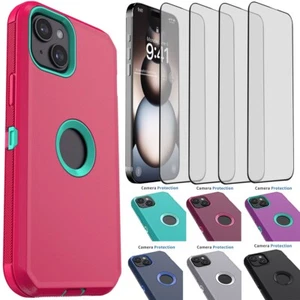 For iPhone 15/Pro Max/Pro/Plus Shockproof Case Protective Cover Screen Protector - Picture 1 of 56