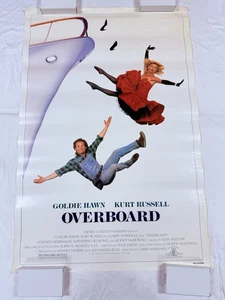 1987 Overboard Rolled Original 27x41 Movie Poster Kurt Russell Goldie Hawn - Picture 1 of 5