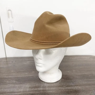 Sombrero Resistol Vaquero Ajustado Para Hombres Marrón 4X Fieltro Western Pluma Texas EE. UU. Foto 1 de 4