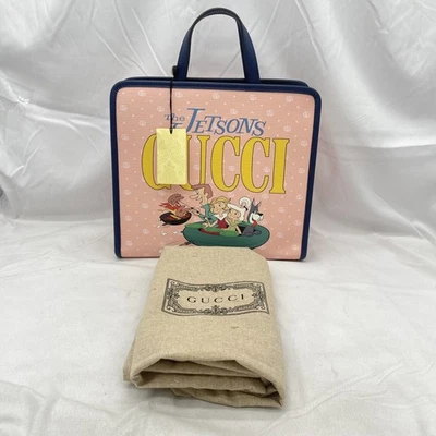 Gucci The Jetsons Printed Tote Bag Signature Canvas Pink Multi Pre-Owned - Image 1 of 4