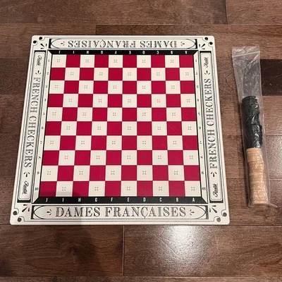 French Checkers Set Rustik Classic Games Made in Canada Handmade - Image 1 of 4