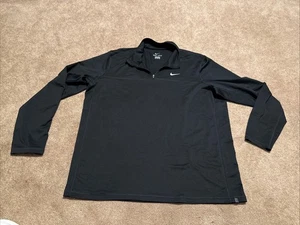 Nike Dri Fit 1/4 Zip Herren Gr. XXL 2XL Langarm Schwarz Sport Pullover Shirt - Bild 1 von 8