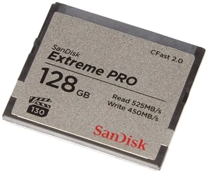 SanDisk Extreme PRO 128GB CFast 2.0 Memory Card 4K Video High Speed 525MBs - Picture 1 of 3