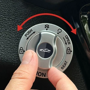 1 Pieza Metal Accesorios Coche Motor Arranque Parada Pulsador Interruptor Cubierta Decoración - Imagen 1 de 13