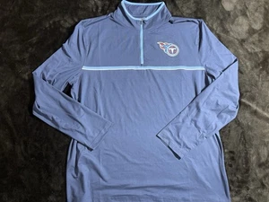 Tennessee Titans NFL Team Apparel 1/4 Zip Pullover Mens Size XL Navy Blue NEW - Picture 1 of 10