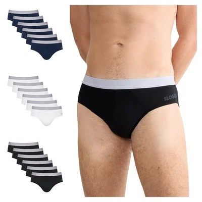 Men's Sloggi Go ABC 2.0 Briefs Pants 6 Pack 95% Cotton 10217938 - Image 1 of 4
