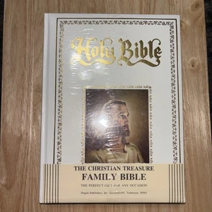The Christian Treasure Family Bible KJV Red Letter Edition Gold Edges - Picture 1 of 24
