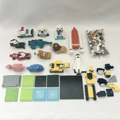 Nanoblocks -Mixed Lot - Incomplete Sets, Bulk Parts - 20+ colors - 12.1 oz. - Image 1 of 4