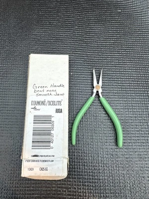 Diamond Tools USA Nos Xcelite Bent Nose Mini Pliers Green Handle CN25-5G Chain  - Image 1 of 4