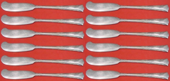 Greenbrier by Gorham Sterling Silver Butter Spreader flat handle Set 12pc 5 3/4" - Image 1 of 1