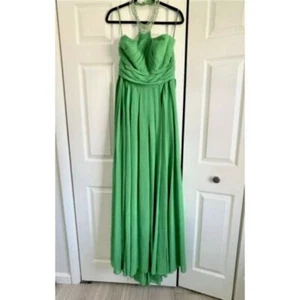 Vestido para mujer Barcelona Its My Party cuello halter correa de espagueti plisado verde - Imagen 1 de 11