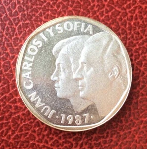 Espagne - Magnifique Essai proof argent du 500 Pesetas 1987 - Rare Essai - Bild 1 von 2