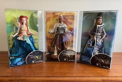 Barbie Signature Disney A Wrinkle in Time Mrs Whatsit, Which, Who, Lote de 3, Nuevo en caja Foto 1 de 4