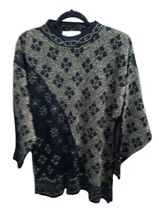 VINTAGE Sparkly Black & Gold TRIMMINGS Plus Size Sweater Top Size 18 - Picture 1 of 10