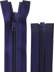 Purple YKK 10-36 Inch (25cm-193cm) OPEN END Nylon Zip (Coat Weight) - Picture 1 of 1