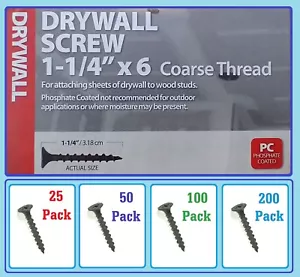 Drywall Screws - Phillips Head 1-1/4 #6 Coarse Thread - Picture 1 of 7