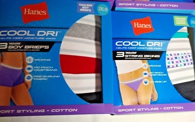 Hanes Ladies Choice 6 to 12 New 3 pack Random Color Brief  Boy Briefs  Hipsters - Image 1 of 4