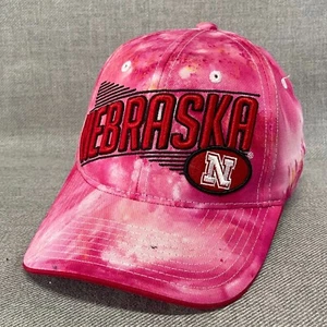 Nebraska University Hat Cap Adult Red Tie Dye College Football Cornhuskers - Picture 1 of 9