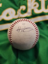 Henry Bolte Oakland A’s Autographed Signed Game Ball MiLB MLB Stockton Ports 