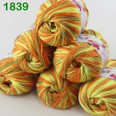 Sale 6Skeinsx50gr DK Baby Cashmere Silk Wool Hand Knitting Scarf Crochet Yarn 39 - Image 1 of 4
