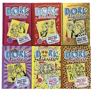 DORK DIARIES Lot of 6 Hardcover Books Rachel Renee Russell Vols 1,6,7,8,9,14 - Picture 1 of 16
