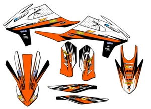 2020-2023 EXC VELOCITY Orange Senge Graphics Kit Compatible with KTM - Foto 1 di 10