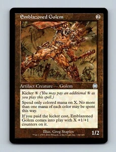 Magic The Gathering MTG Emblazoned Golem 136/143 (Silver) Apocalypse Card 2001 - Picture 1 of 2