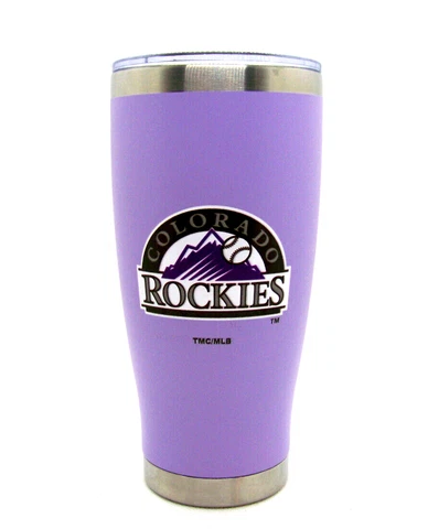 Colorado Rockies MLB 20 oz Color Logo Stainless Steel Hot Cold Tumbler Cover