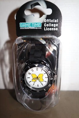 NUEVO- Reloj College Michigan Wolverines Unisex Game Time Negro Correas Ajustables Foto 1 de 4