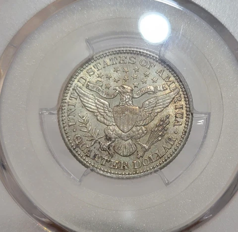 1909 Barber Quarter PCGS AU58 *Looks MS* 90% Silver FREE US SHIPPING (#94029) Cover