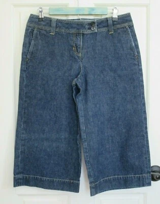 Ann Taylor Capri Jeans Womens Size 6 32x18.5 Dark Wash Pockets 8-22709 - Image 1 of 4