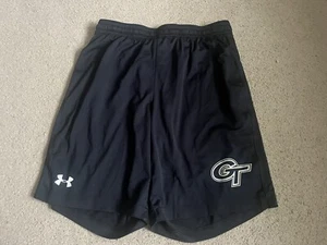 Georgia Tech Yellow Jackets Shorts Men Black Under Armour NCAA Adult L Large - Picture 1 of 3