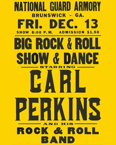 Carl Perkins Concert Poster (1957) - 8x10 Color Photo - Picture 1 of 1