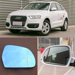 Brand New Rearview Mirror Blue Glasses LED Turn Signal Power Heating For Audi Q3 - Picture 1 of 8