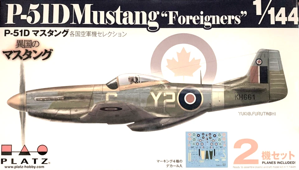 1/144 WW2 Fighter: NAA P-51D Mustang "Foreigners" [RCAF FRA SWE ] #PDR21 : PLATZ - Image 1 of 4