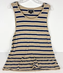 Barney Cools Men's Summer Tank Top Stripe Blue/Beige M - Picture 1 of 8