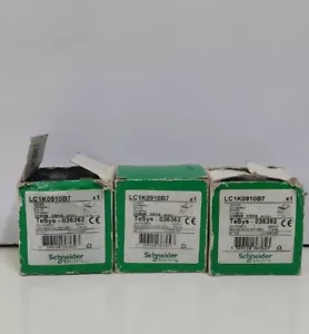 LOTE DE 3 PIEZAS CONTACTOR ELÉCTRICO SCHNEIDER LC1K0910B7 - Imagen 1 de 9