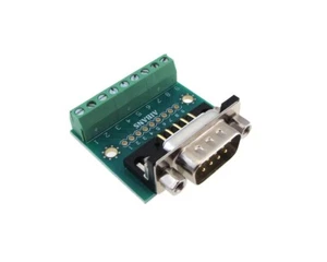HQ DB9 Maschio Segnali Breakout Board Porta Parallela Morsetti a Vite Perni Terreno - Foto 1 di 2