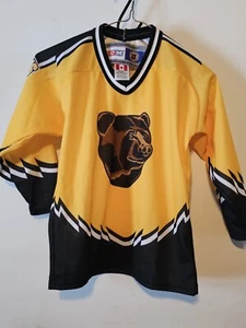 CCM Vintage Boston Bruins Pooh Bear Trikot Kind 1 Größe gelb schwarz NHL Hockey - Bild 1 von 8