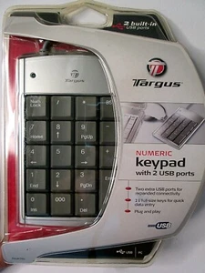 Teclado Numérico Targus 2 Puertos USB PAUK10U-BB Nuevo Sellado Plug and Play - Imagen 1 de 3