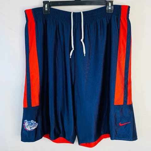 Nike Team Shorts Men's XL Gonzaga Bulldogs Blue Red Basketball NCAA Reversible Cover