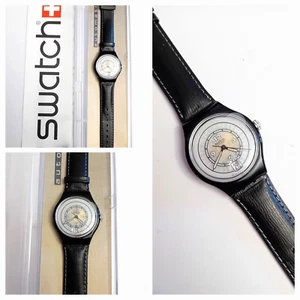 Swatch Automatico Nuovo NOS Lapillo SAB400 1995 Vintage Orologio da polso Pelle - Imagen 1 de 8