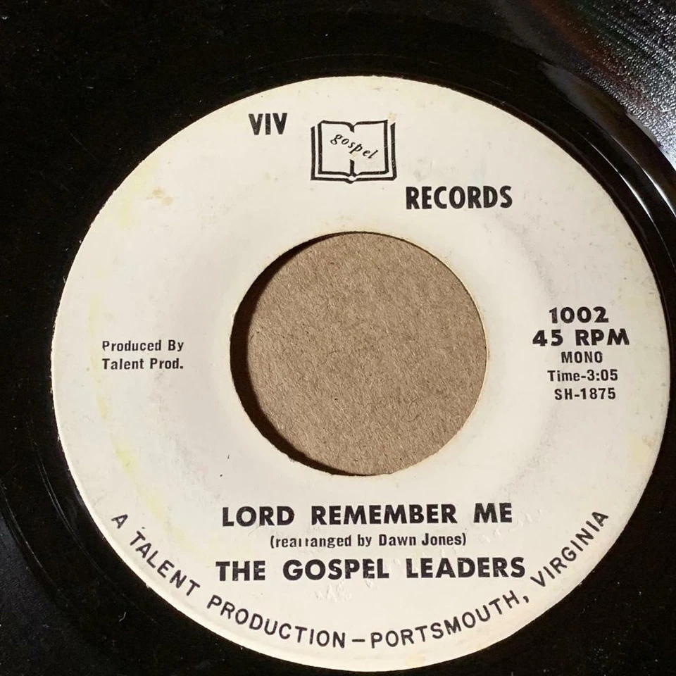 THE GOSPEL LEADERS Viv 1002 LORD REMEMBER ME / STEAL AWAY  G  LISTEN Foto 1 de 1