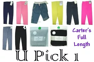 Leggings Full Length Carter's Pants Girls Trousers Little Bottoms Spring Easter - Picture 1 of 39